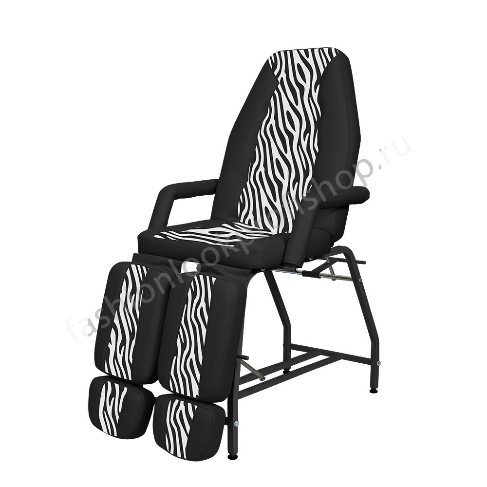Кресло для тату салона СП ЛЮКС, цвет зебра и черный