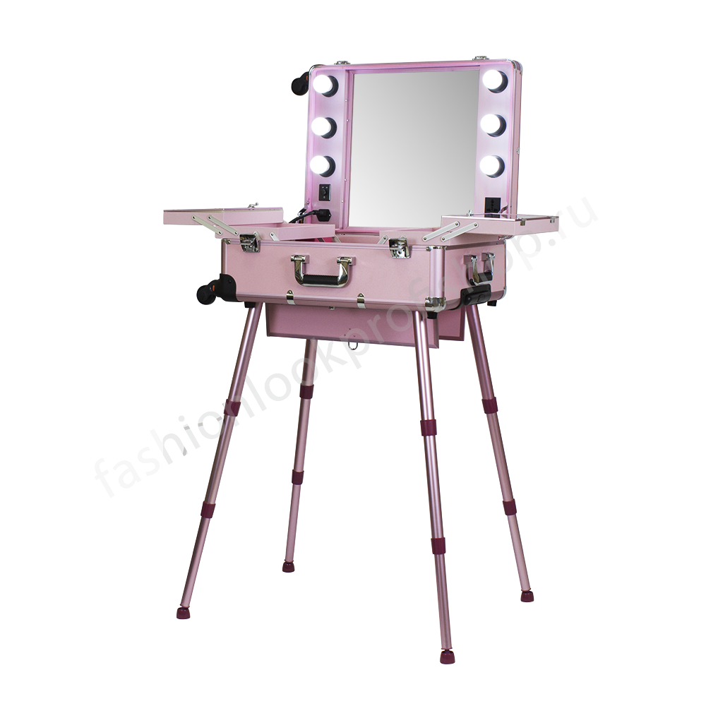 Мобильная студия визажиста VZ-210 розовая